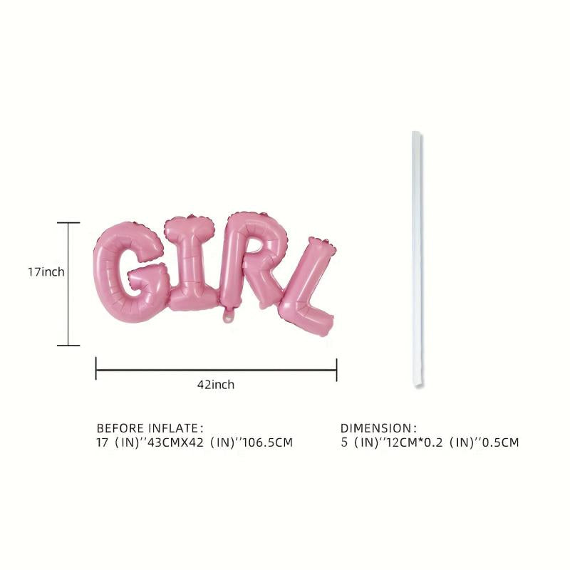 1pc Pink Girl Letter Balloon Baby Shower Decorations Gender Reveal Party