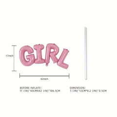 1pc Pink Girl Letter Balloon Baby Shower Decorations Gender Reveal Party
