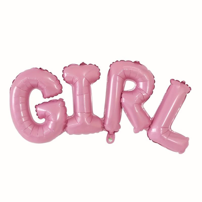 1pc Pink Girl Letter Balloon Baby Shower Decorations Gender Reveal Party