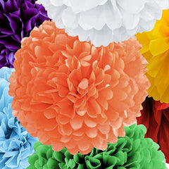 14pcs DIY Paper Flower Ball Pom Pom Charm Decoration