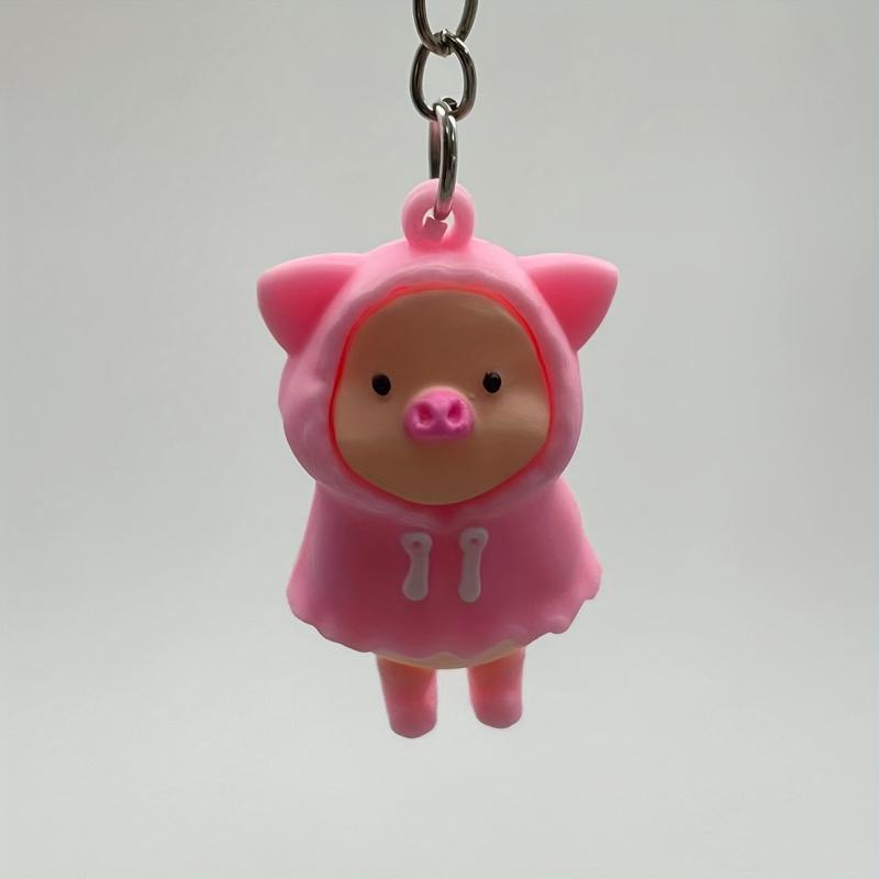 Raincoat Pig Key Pendant PVC Key Chain Piglet Keychain