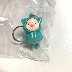 Raincoat Pig Key Pendant PVC Key Chain Piglet Keychain