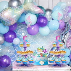 3 Tier Mermaid Cupcake Stand Holder Under the Sea Theme Party Supplies