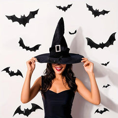 16pcs Halloween Bat Wall Stickers Window Decor