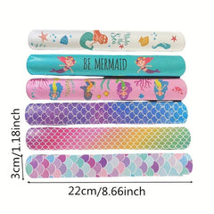 12pcs Mermaid Slap Ring Wrist Strap Party Decoration Supplies
