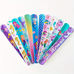 12pcs Mermaid Slap Ring Wrist Strap Party Decoration Supplies