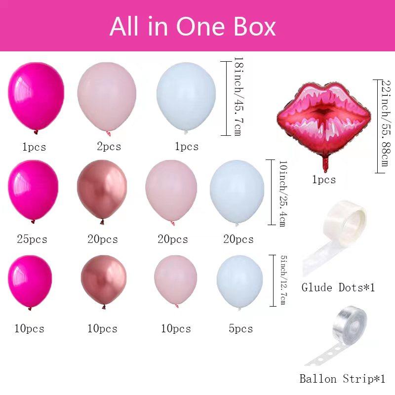 127pcs Birthday Party Balloon Set Princess Bride Shower Party Supplies