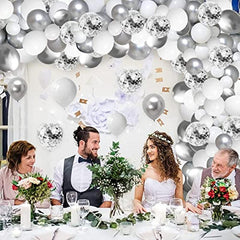 103pcs Silver Balloon Garland Arch Kit - Winter Wonderland Decor Set