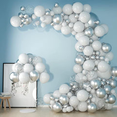 103pcs Silver Balloon Garland Arch Kit - Winter Wonderland Decor Set