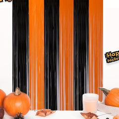 1pc Spooky Halloween Rain Silk Curtain for Door and Party Decorations