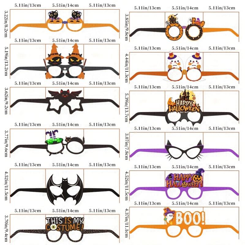 12pcs Halloween 3D Glasses Party Decoration Photo Props