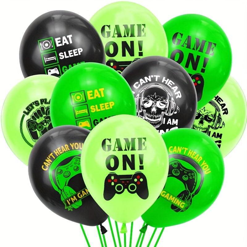 Gamepad Theme Birthday Party Balloon Set & Banner Boys Girls Gamer Party Decorat