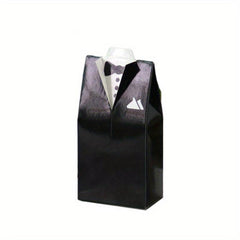 50pcs DIY Bride and Groom Paper Boxes with Ribbon for Chocolate Packaging