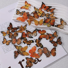 40 Sheets Retro Butterfly Hand Account DIY PET Sticker Pack