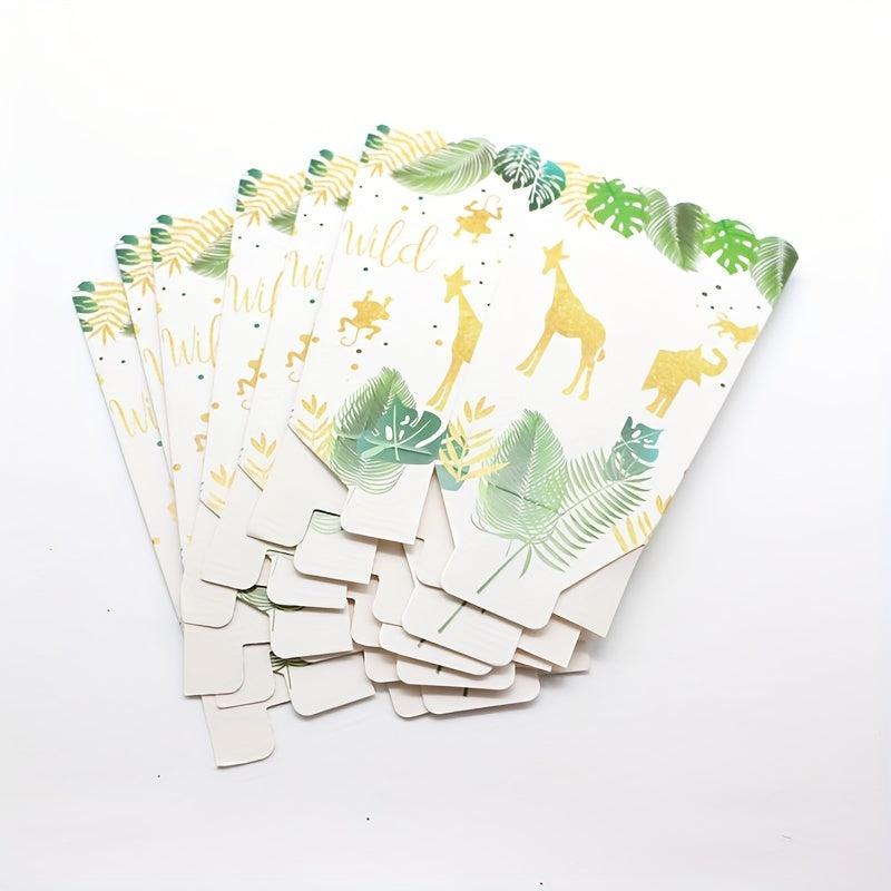 12pcs Jungle Animals Popcorn Box Snack Treat Box