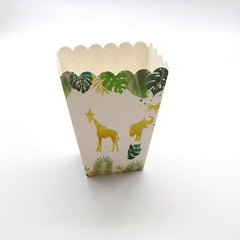 12pcs Jungle Animals Popcorn Box Snack Treat Box