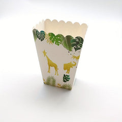12pcs Jungle Animals Popcorn Box Snack Treat Box