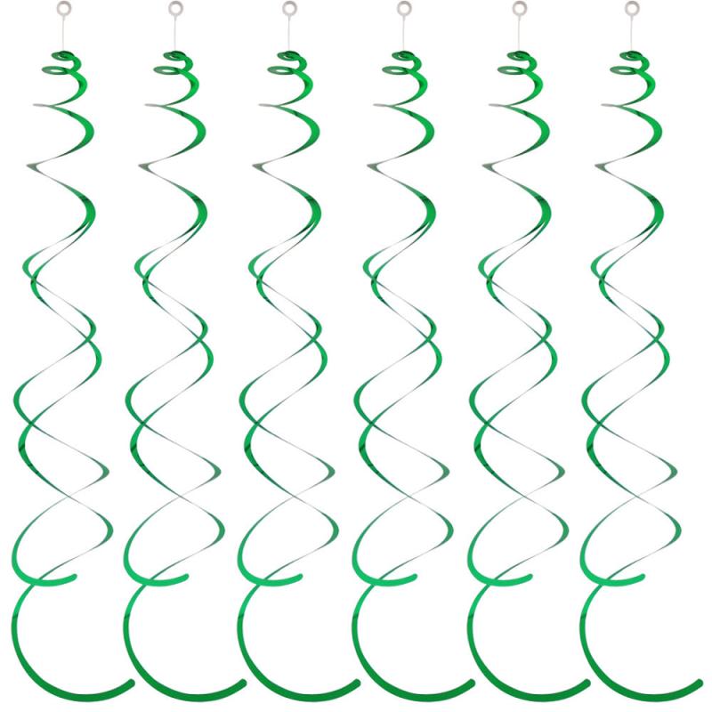 6pcs PVC Foil Swirl Hanging Decoration for Party Supplies
