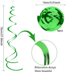 6pcs PVC Foil Swirl Hanging Decoration for Party Supplies