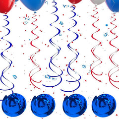 6pcs PVC Foil Swirl Hanging Decoration for Party Supplies
