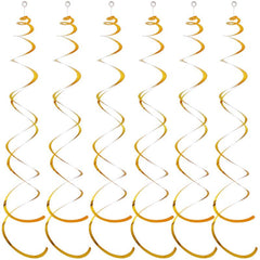 6pcs PVC Foil Swirl Hanging Decoration for Party Supplies