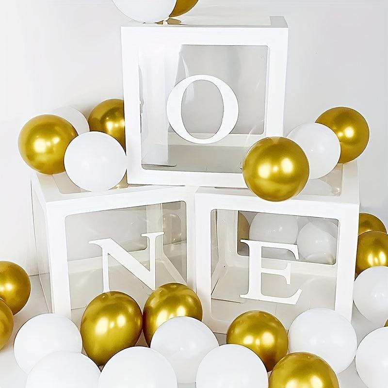 3pcs 1st Birthday Balloon Box Decoration Wedding Anniversary