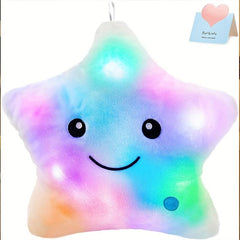 Luminous Star Pillow Plush Glow LED Light Toy Gift for Kids