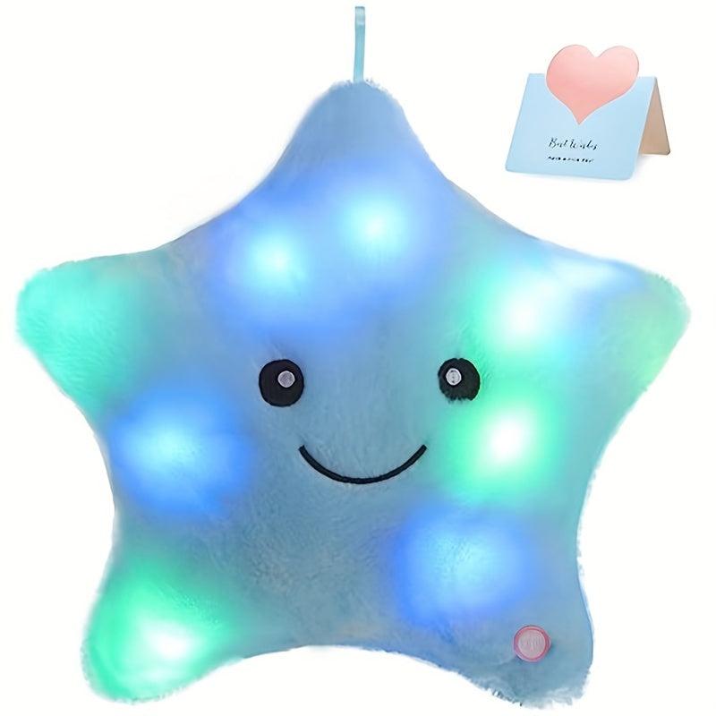 Luminous Star Pillow Plush Glow LED Light Toy Gift for Kids