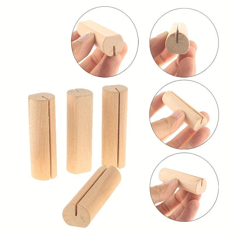 10pcs Wooden Place Card Holders for Weddings and Parties