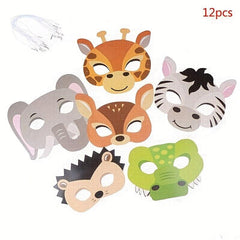 12pcs Animal Masks Birthday Party Supplies