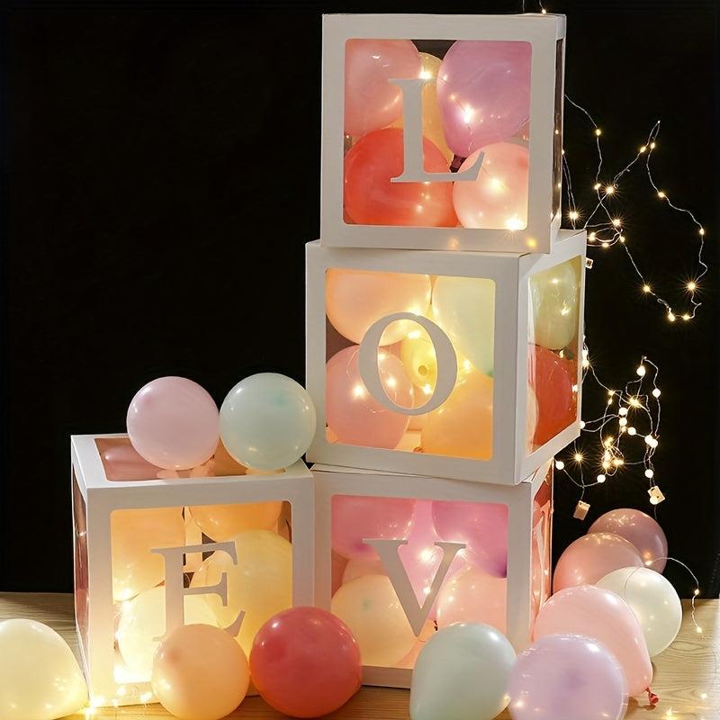Transparent Balloon Box LOVE Letter Wedding Decoration