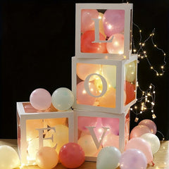 Transparent Balloon Box LOVE Letter Wedding Decoration