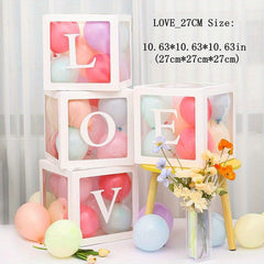 Transparent Balloon Box LOVE Letter Wedding Decoration