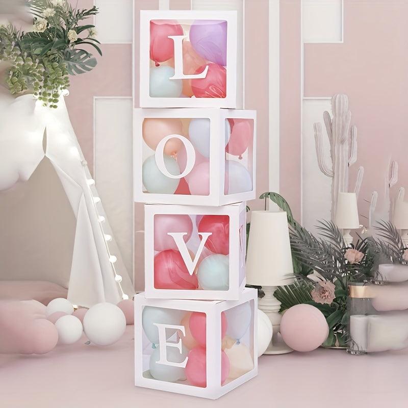 Transparent Balloon Box LOVE Letter Wedding Decoration