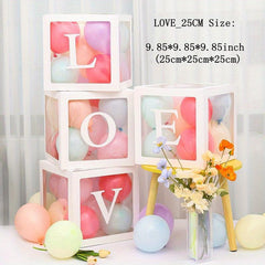 Transparent Balloon Box LOVE Letter Wedding Decoration