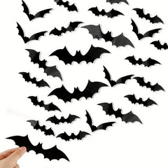 60pcs 3D PVC Bat Halloween Decoration Scary Decor Props For Bar Room Wall