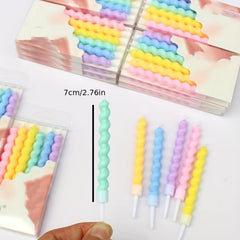 Colorful Spiral Birthday Candles for Party Cakes