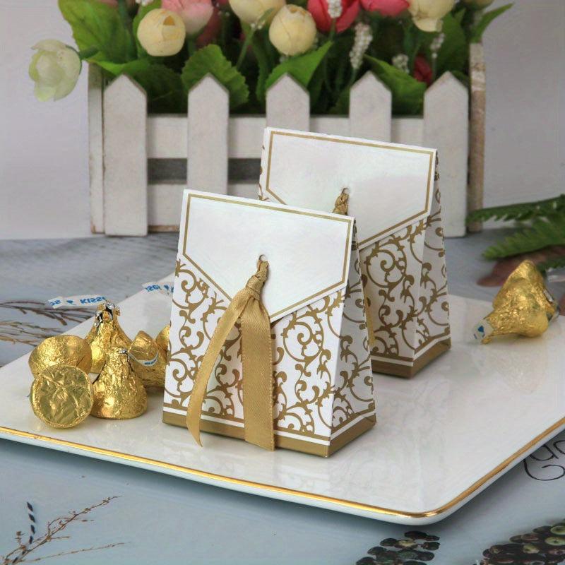 10pcs European Pattern Ribbon Gift Bag for Weddings Birthdays and Parties