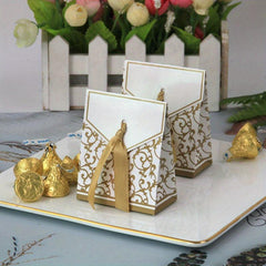 10pcs European Pattern Ribbon Gift Bag for Weddings Birthdays and Parties