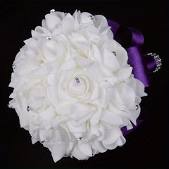 Romantic Rose Wedding Bouquet for Bride & Bridesmaids - Wedding Decor