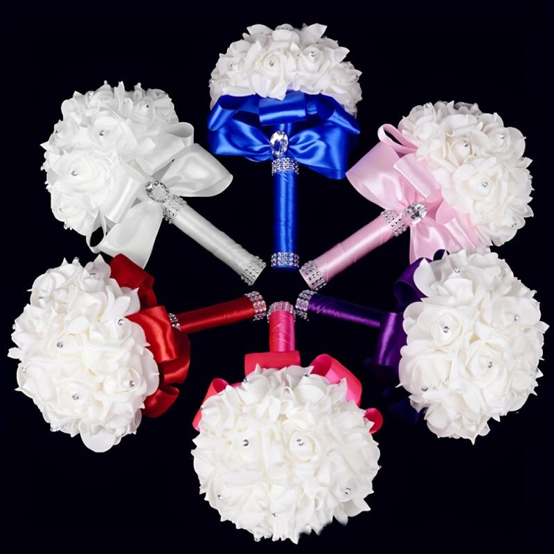 Romantic Rose Wedding Bouquet for Bride & Bridesmaids - Wedding Decor
