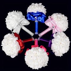 Romantic Rose Wedding Bouquet for Bride & Bridesmaids - Wedding Decor