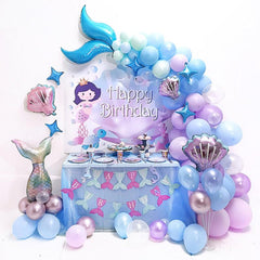 87pcs Mermaid Balloon Set Summer Party Decor