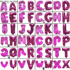 16th Birthday Number Balloons - Gold Letters Aluminum Film Decor