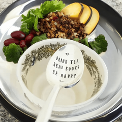 Happy Tea Time Set with Engraved Spoon - Ideal Gift for Loved Ones