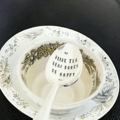 Happy Tea Time Set with Engraved Spoon - Ideal Gift for Loved Ones