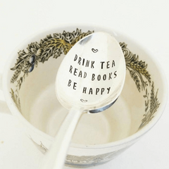 Happy Tea Time Set with Engraved Spoon - Ideal Gift for Loved Ones