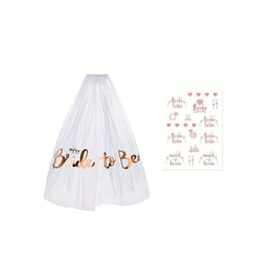 Bride To Be Headgear Set Wedding Party Supplies Birthday Gift Wedding Decoration