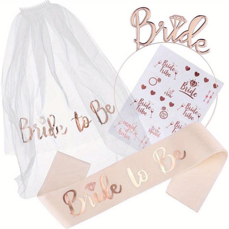 Bride To Be Headgear Set Wedding Party Supplies Birthday Gift Wedding Decoration