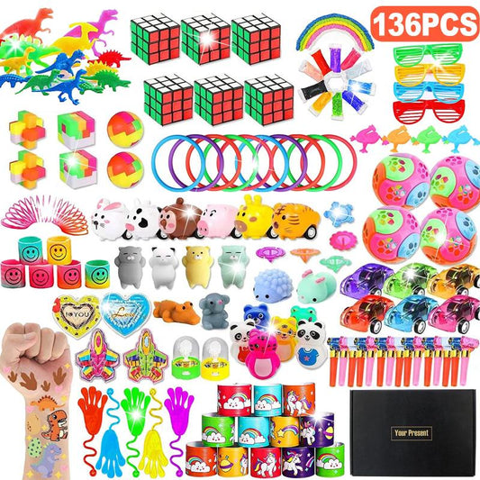 136pcs Fidget Toys Bulk Party Favors Classroom Rewards